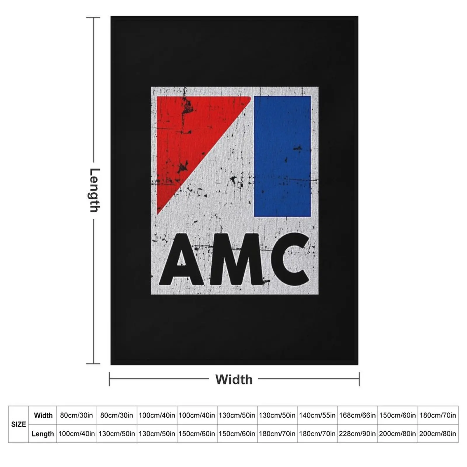 Vintage AMC American Motors Corporation T-Shirt Throw Blanket Thermals For Travel Nap Shaggy Large Flannel Bed linens Blankets