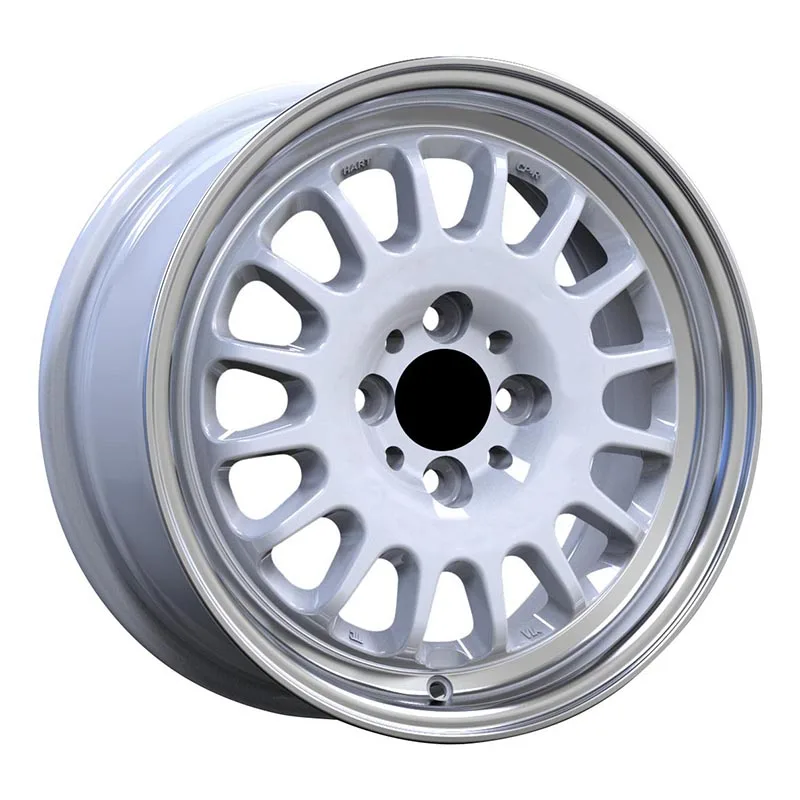 15 inch Alloy carrims5x100 car rims 5X100 black machine face via jwl quality aluminum alloy car wheel