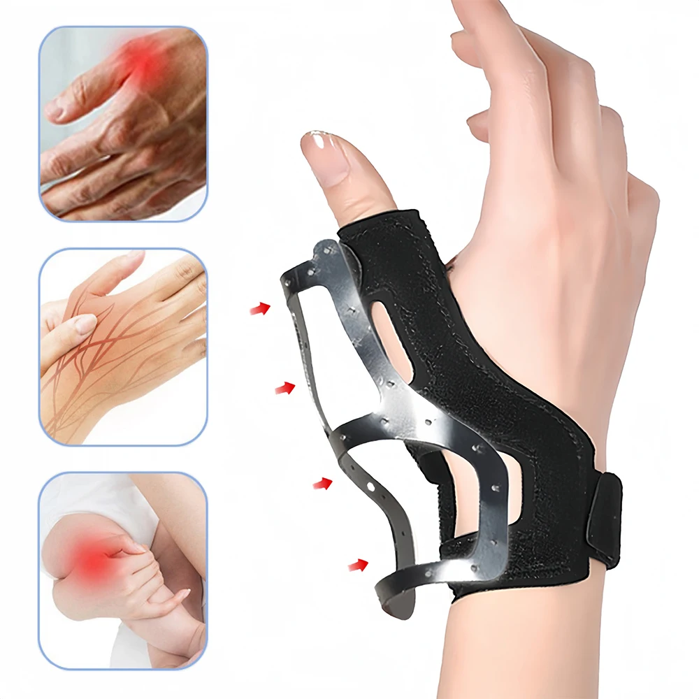 Thumb Brace Reversible Wrist & Thumb Spica Splint for Trigger Finger, Tenosynovitis, Arthritis, Tendonitis Fit Left & Right Hand