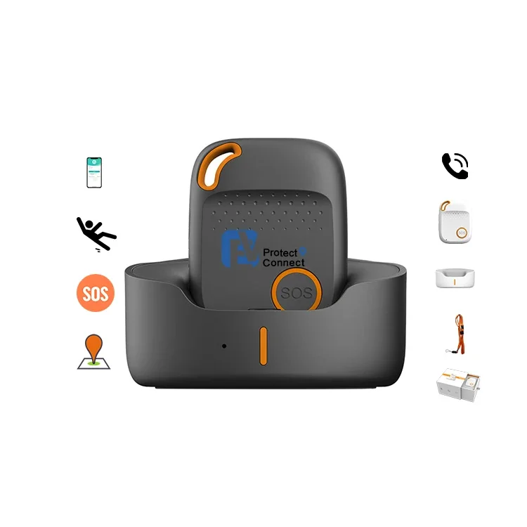 Eview Simple SOS Panic Button GPS Alzheimer's Disabled Senior Auto Fall Detection Alert Dialer