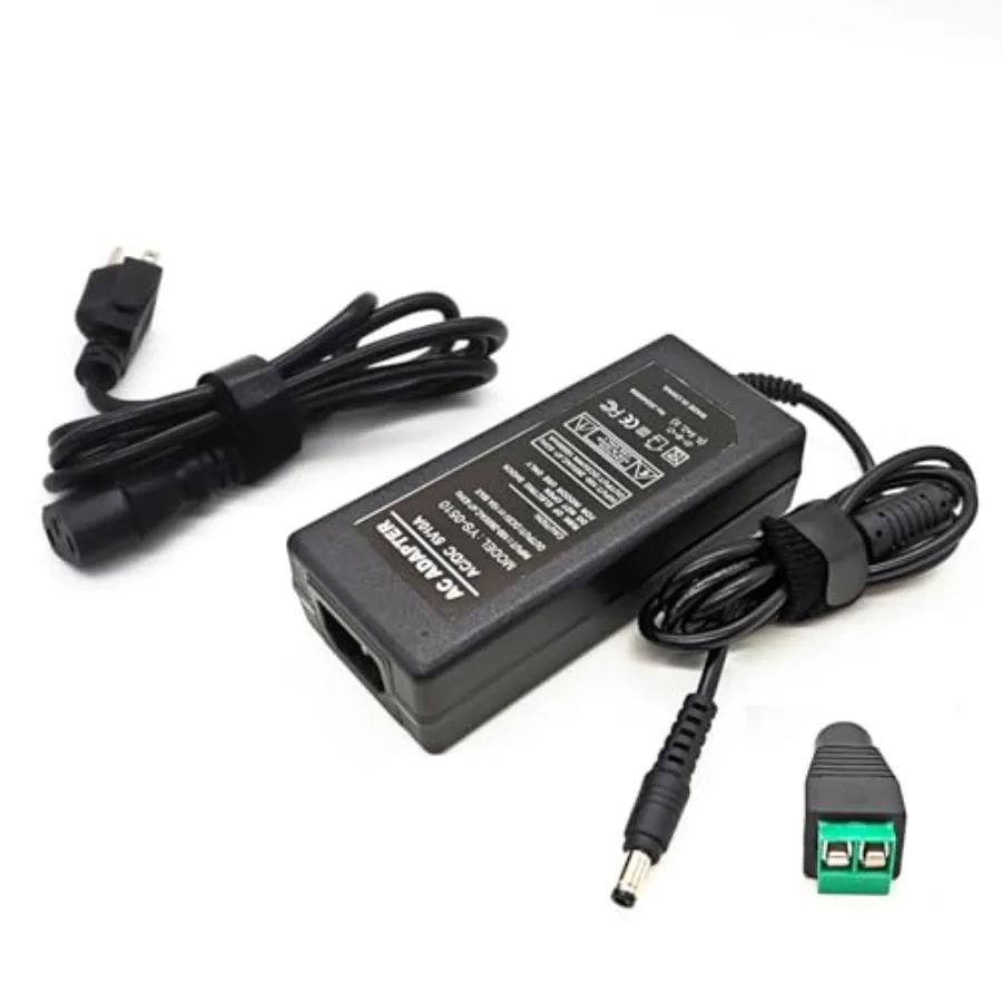 

5V 10A 50W Power Supply AC/DC Adapter, 100-240V to DC 5 Volt 10 Amp with 5.5x2.5mm Jack, LED Strip Transformer Driver for WS281