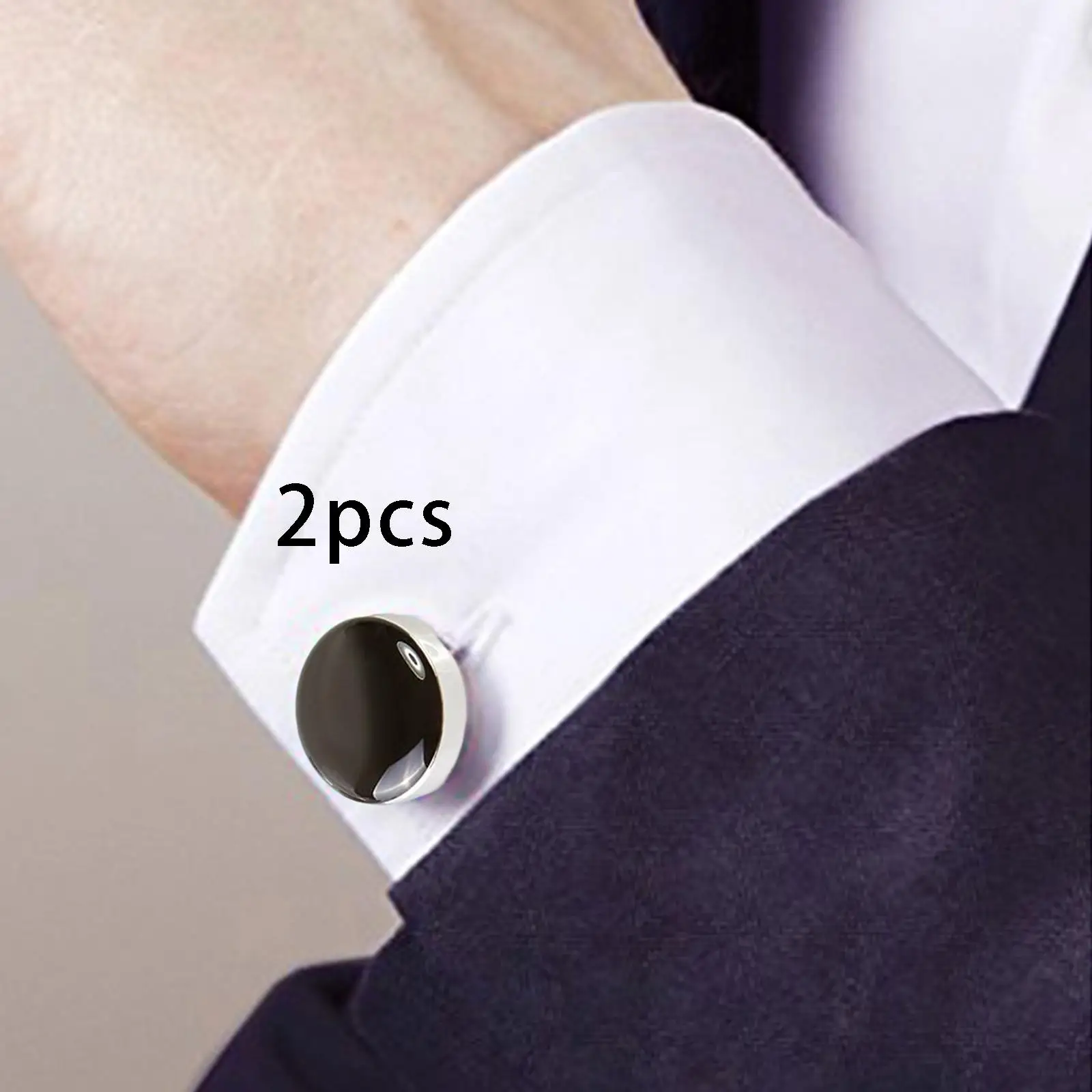 2Pcs Cufflinks for Men Formal Shirts Decor Clothes Decoration Cuff Button Covers