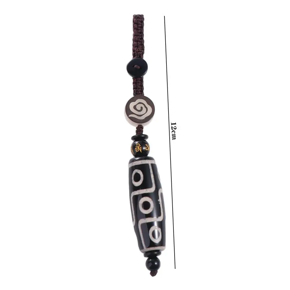 Car Key Chain Key Holder Tibet Heaven Bead Keyring Heaven Bead Key Chain Nine Eye Tibet Dzi Pendant Keychain Agat Stone Pendant