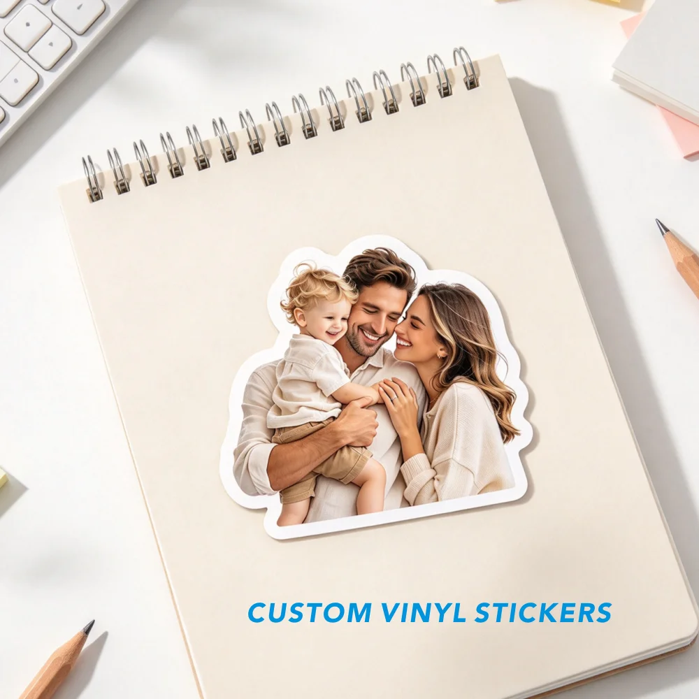 Custom Character Vinyl Stickers, Waterproof Die Cut Photo Decals, Water Bottles & Gift Packaging