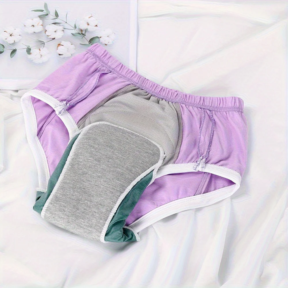 1 szt. Wielorazowa, chłonna bielizna i 1 szt. Prana podkładka higieniczna - Kolorowa, szczelna, wygodna, oddychająca, łatwa w noszeniu