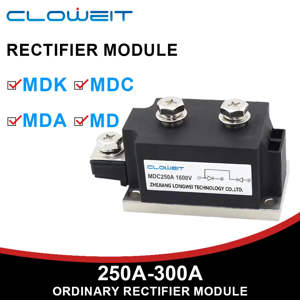 MDK MDA MDC MD 250A 300A  Diode Module Rectifier Photovoltaic DC Solar Anti-reverse Charging Anti-reverse Current Anti-Backflow