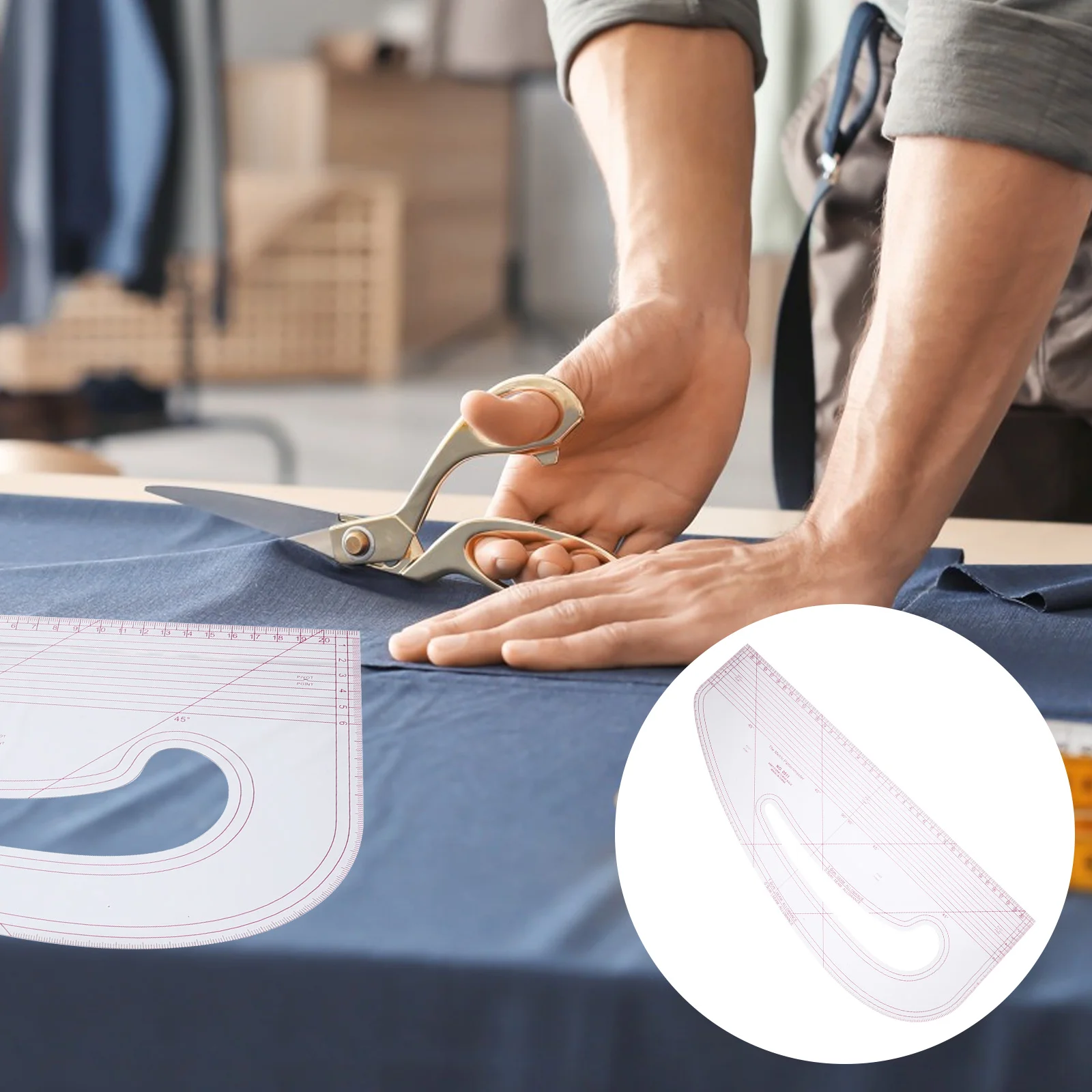 Sewing Ruler Curve Grading French for Pattern Making The Circle Beginners Fabric Clear Curler