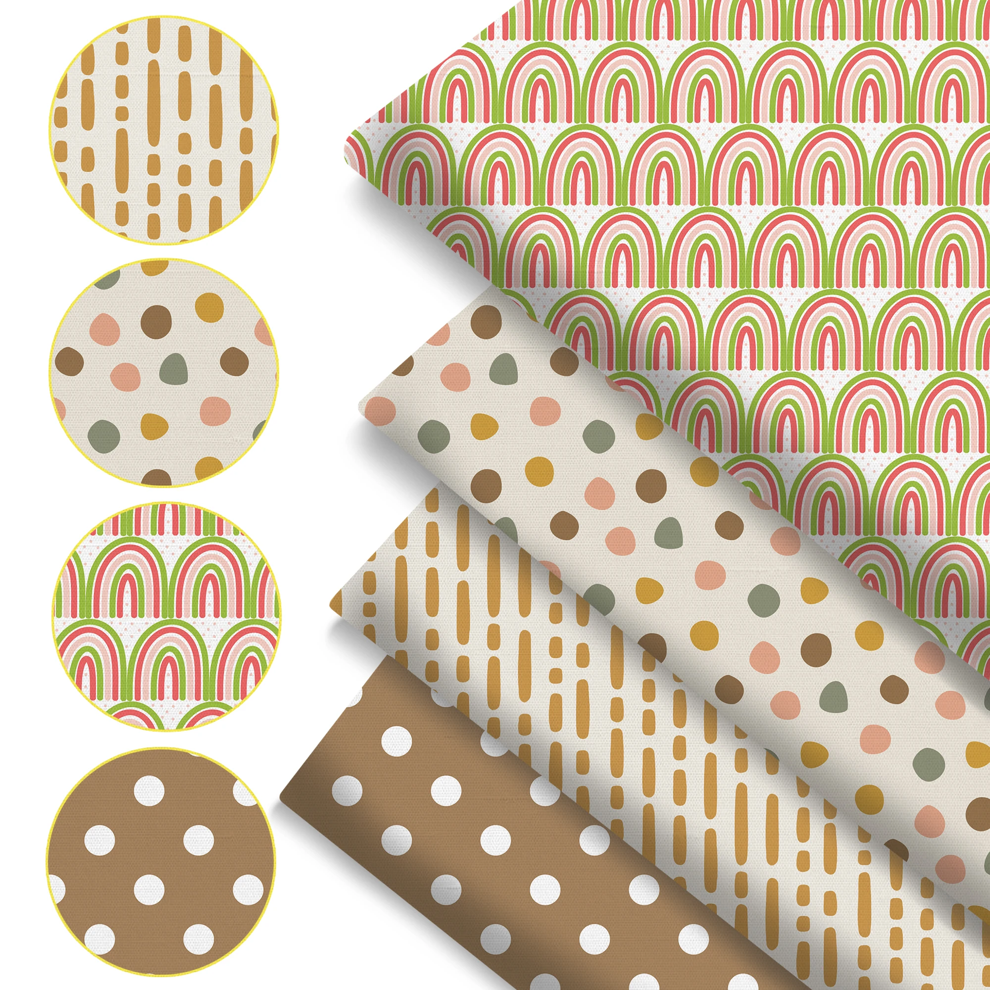 

Предварительно вырезанная 4 шт./компл., 7,87x7,87 дюйма (20x20 см) серия в горошек Предварительно вырезанная ткань для квилтинга Пучок ткани для толстой четверти, полиэстеровые квадраты для квилтинга