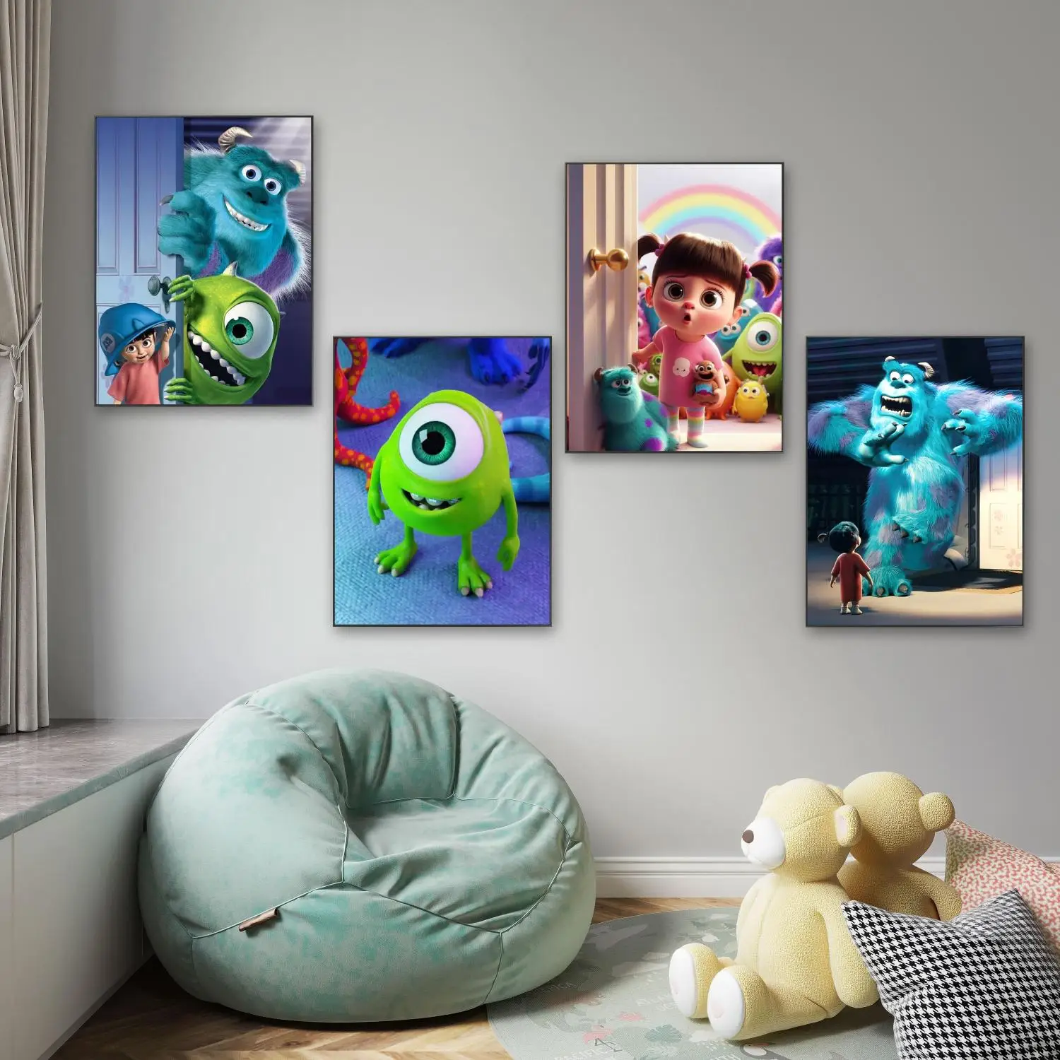 

Monsters-Inc Diamond Painting Kit Cartoons Monsters Diy Diamond Embroidery Children's Handmade JamesP Mosaic Home Wall Decor