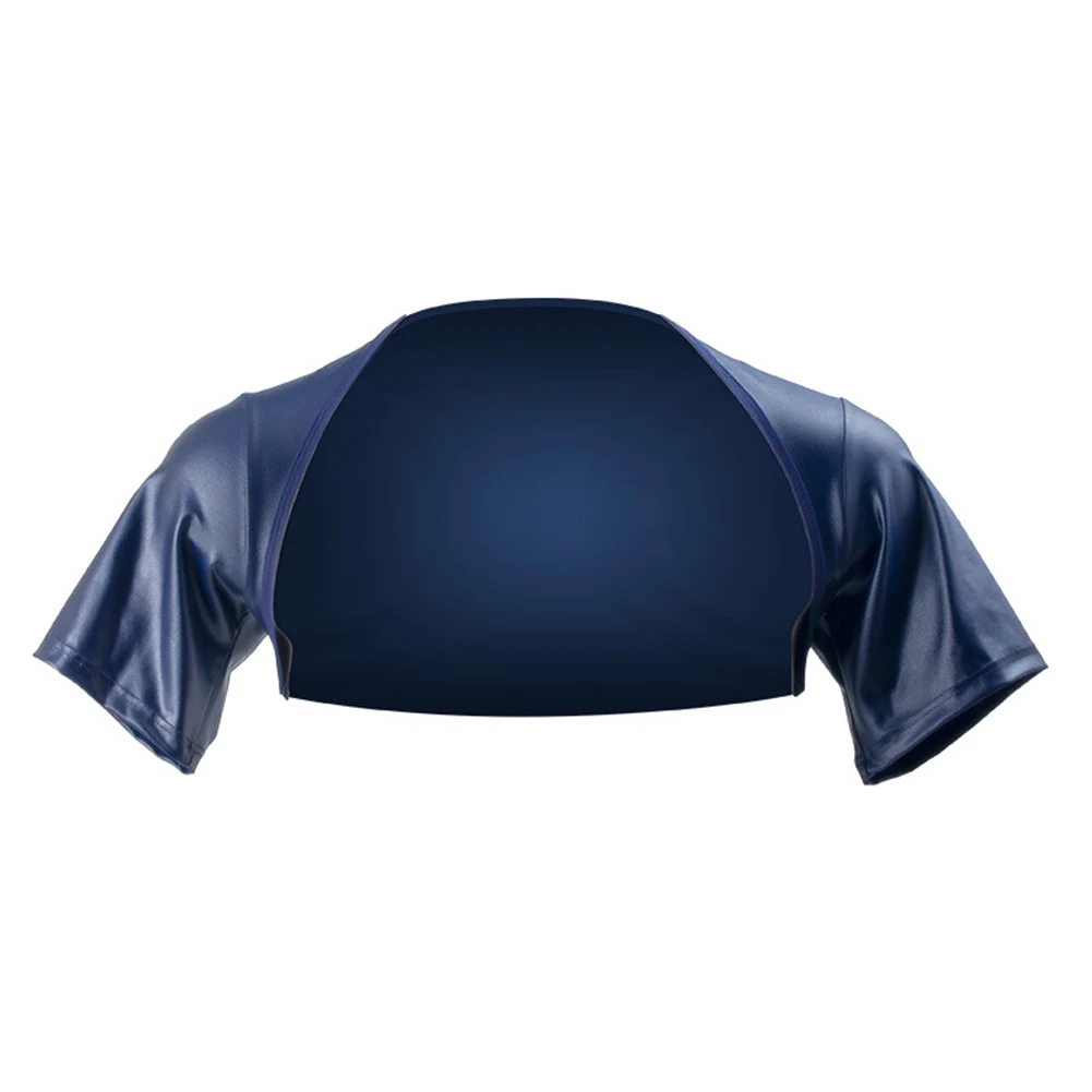 قطع علوية من الجلد المقلد بأكمام قصيرة 90 بوليستر 10 ألياف لدنة مقاسات قابلة للتعديل ملابس رياضية مريحة للرجال