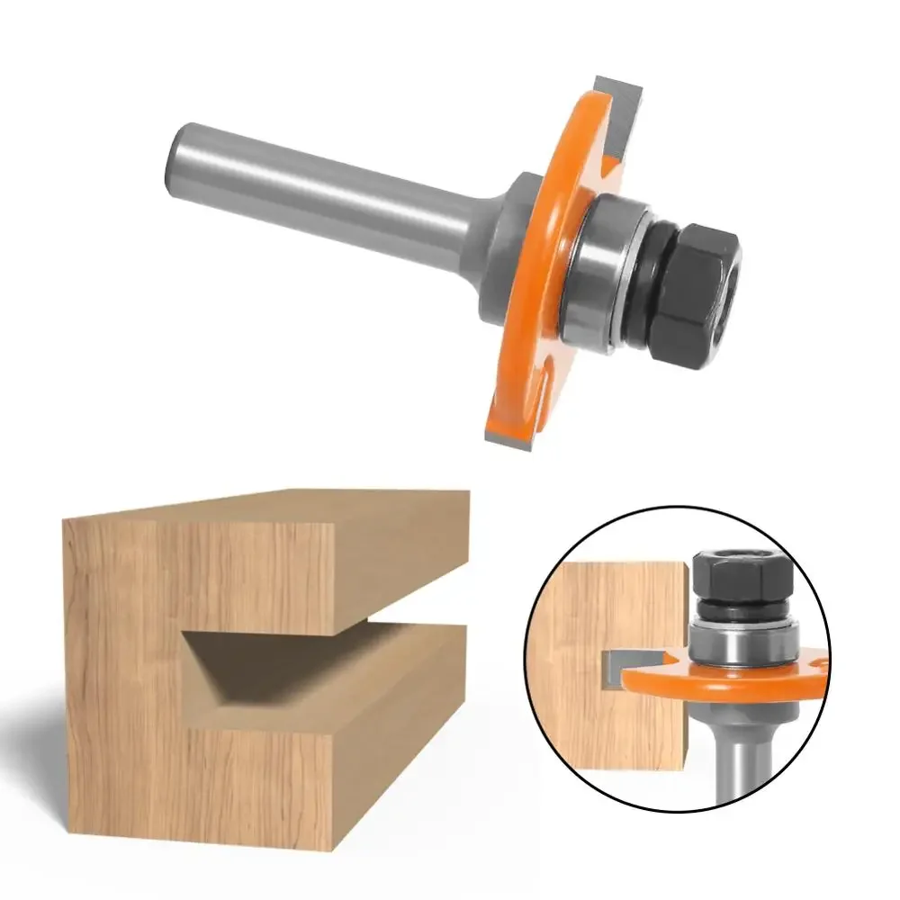 Imagem -04 - tipo Shank Fresadora Escultura em Madeira Biscuit Joint Slot Cutter Articulações Entalhe Router Bit mm Altura mm 1pc t