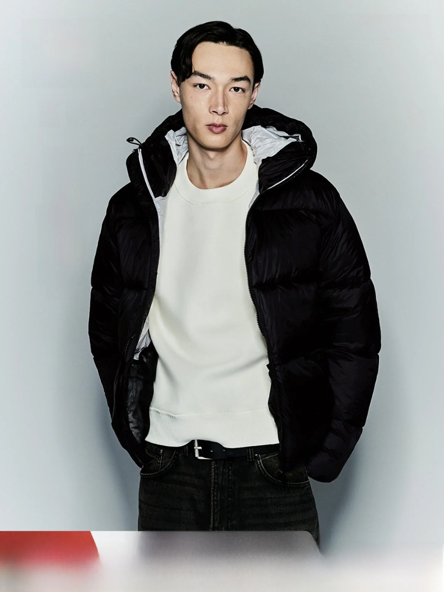 

H&M ex Cotton Jaet Зимняя уличная повседневная теплая гидрофобная одежда с капюшоном, длинными рукавами, воротником-стойкой, стандартной длины