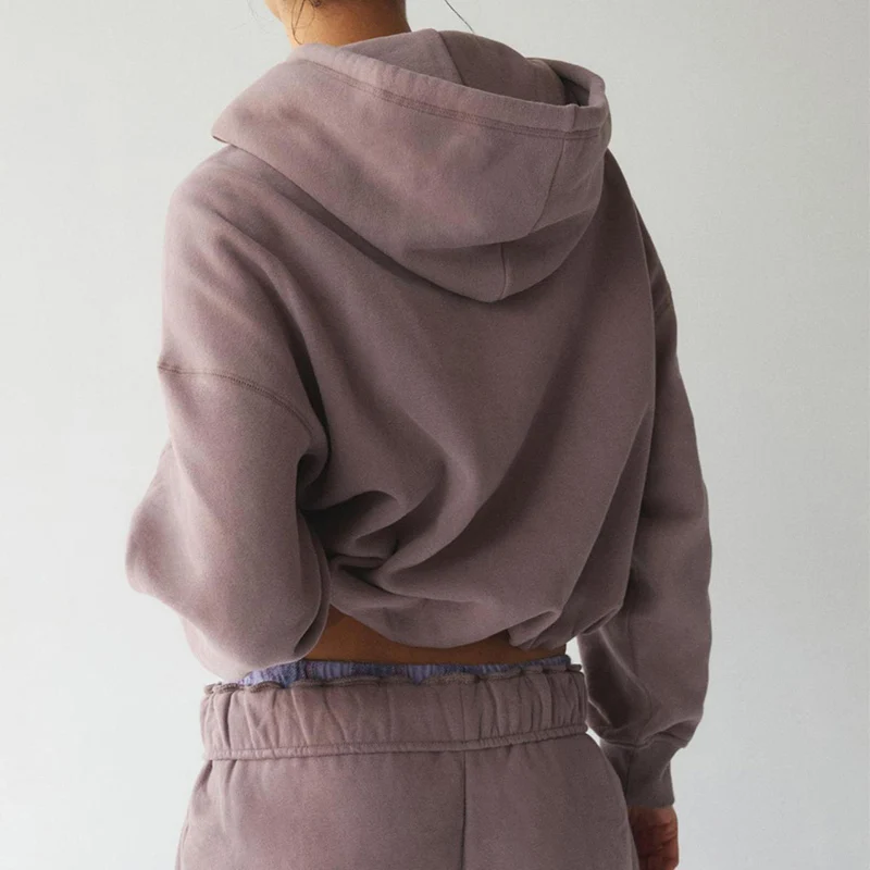 الخريف والشتاء جديد بلون بسيط عالية مقنعين السترة شخصية عارضة جوكر الشارع مقنعين الأزياء.