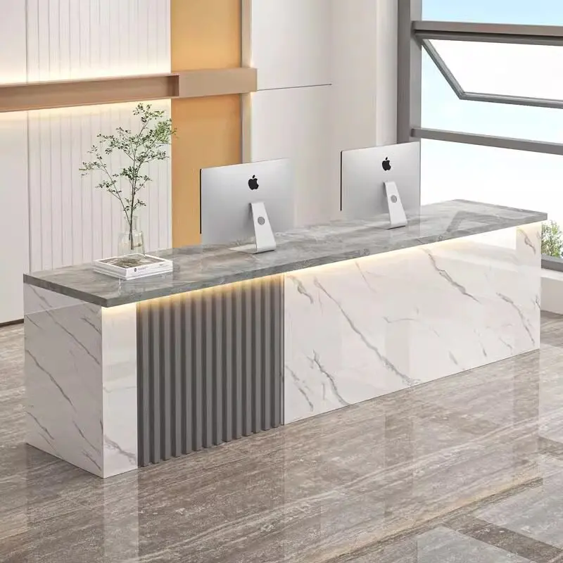 Beauty Institute Reception Desk Study Infodesk Hairdressing Reception Desk Clinical Modern Comptoir Caisse Corner Furniture 5