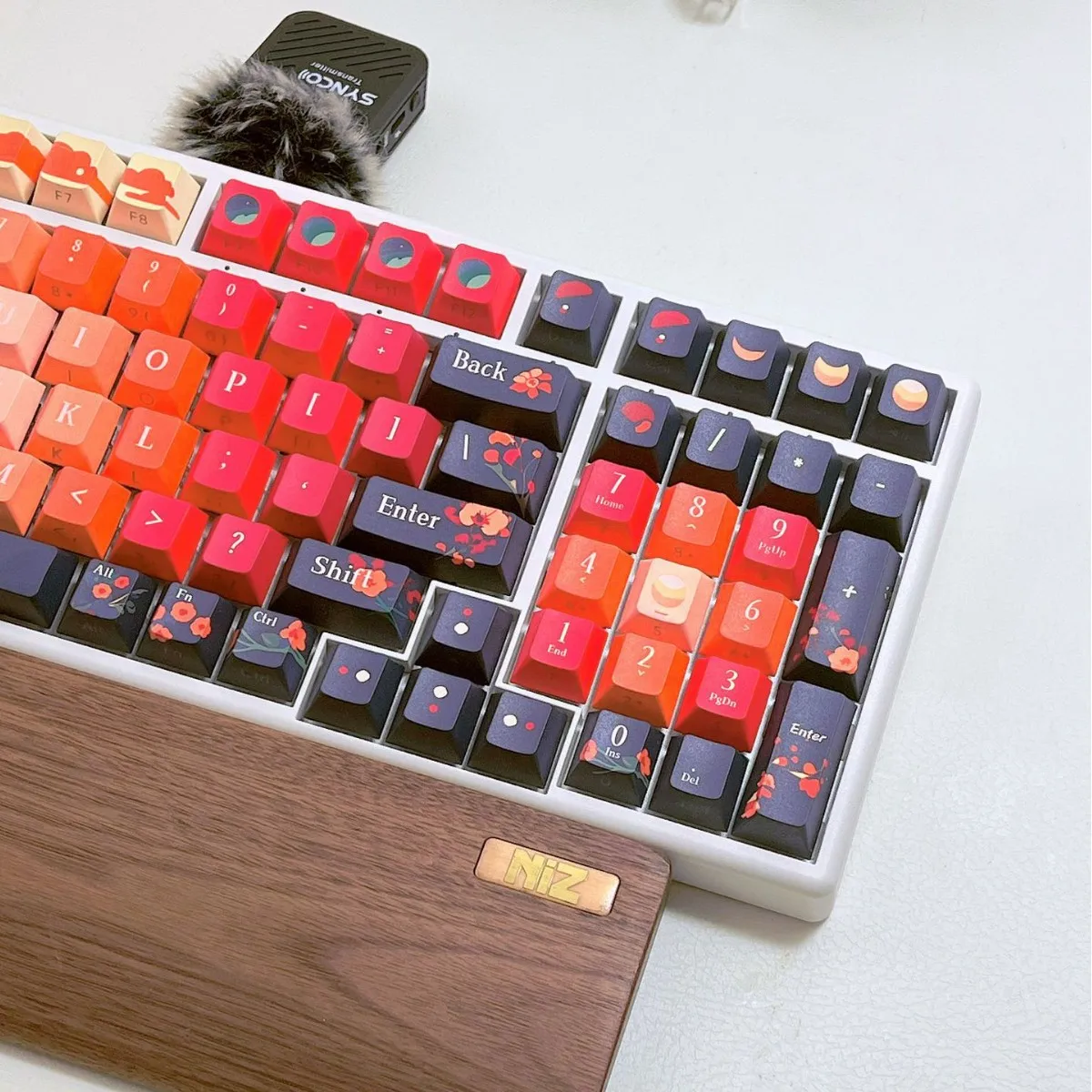 

Flower month under the keycap mechanical keyboard original height small full set of five-sided sublimation side engraving