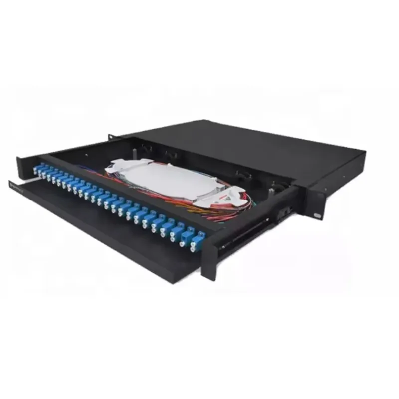 19-Inch 1U ODF Optical Distribution Terminal Box 24-Port SC/APC LC/APC Fiber Optic Patch Panel for 4G/3G Networks