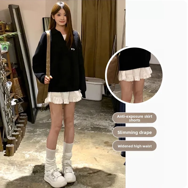 Pure Cotton White Sporty  Skirt for Women Summer New Style Ballet A-Line Half-length Cake Skirt Sweet And Fluffy