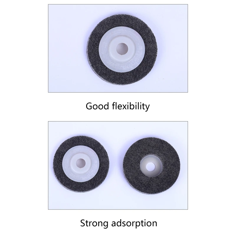 Roda polimento fibra nylon resistente desgaste, 100mm, abrasivo 4''