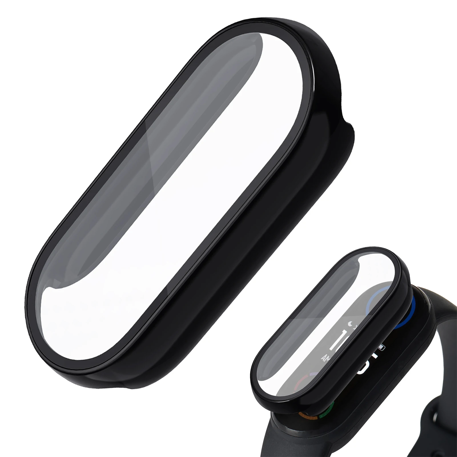 Tempered Glass Film With Case For Xiaomi Mi Band 7/7NFC Protective Covers Hard PC Sleeve Film For Xiaomi Mi Band7 Smart Watch