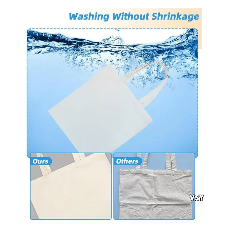 

Canvas Bag Bulk 24 Pack 14X15 Inches Sublimation Tote Bags, 10Oz Light Weight Reusable Grocery Shopping Cloth Bag,
