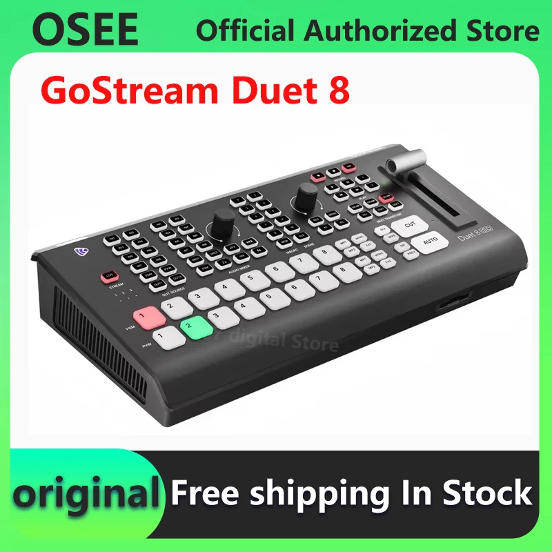 Видеомикшер Osee GoStream Duet 8 ISO с 4 входами HDMI&SDI, 4 входами для потоковой передачи, поддержкой HDMI/SDI/NDI/RTMP/SRT и 2 аудиовходами XLR