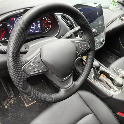 Индивидуальный чехол на руль автомобиля с кожаной оплеткой для Chevrolet Malibu XL 2015-2019 Equinox 2017-2019 Opel Ampera-E 2017-2019