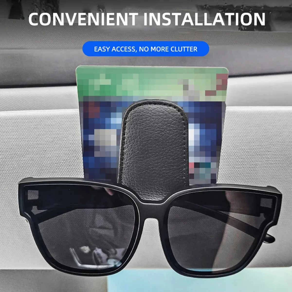 1pcs Universal Car Eyeglass Clip Sun Visor Glasses Holder Card Ticket Sunglasses Storage Holder Fastener Auto Interior Organize