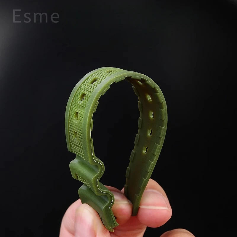 Leggero per Casio AE-1300 AEQ-110W Cinturino per orologio sportivo Interfaccia convessa 18mm Elastico ad alta elasticità Arancione Rosso Bianco