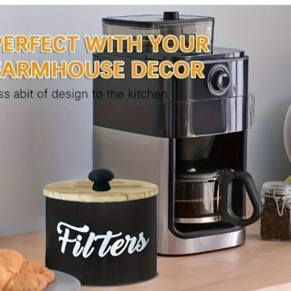 

Wooden Coffee Filter Storage Boxes, Farmhouse Coffee Filter Holder, Paper Tea Bag Coffee Bean Storage Box,Organization