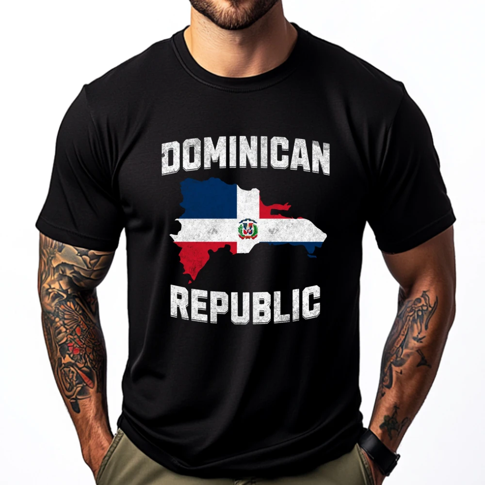 Dominican Republic Map Flag Vintage Dominican Flag Men Mens Designer Clothes Graphic T Shirts