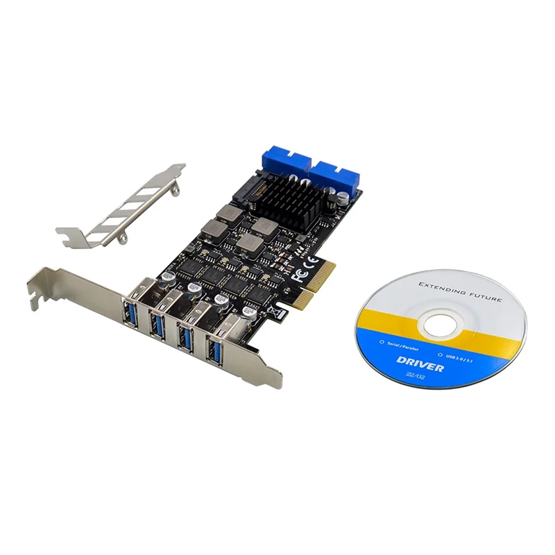 

New!!ST668 Pcie X4 NEC720201 4 Channel/8 Port USB3.0 Industrial Control Converter Card As Shown PCB