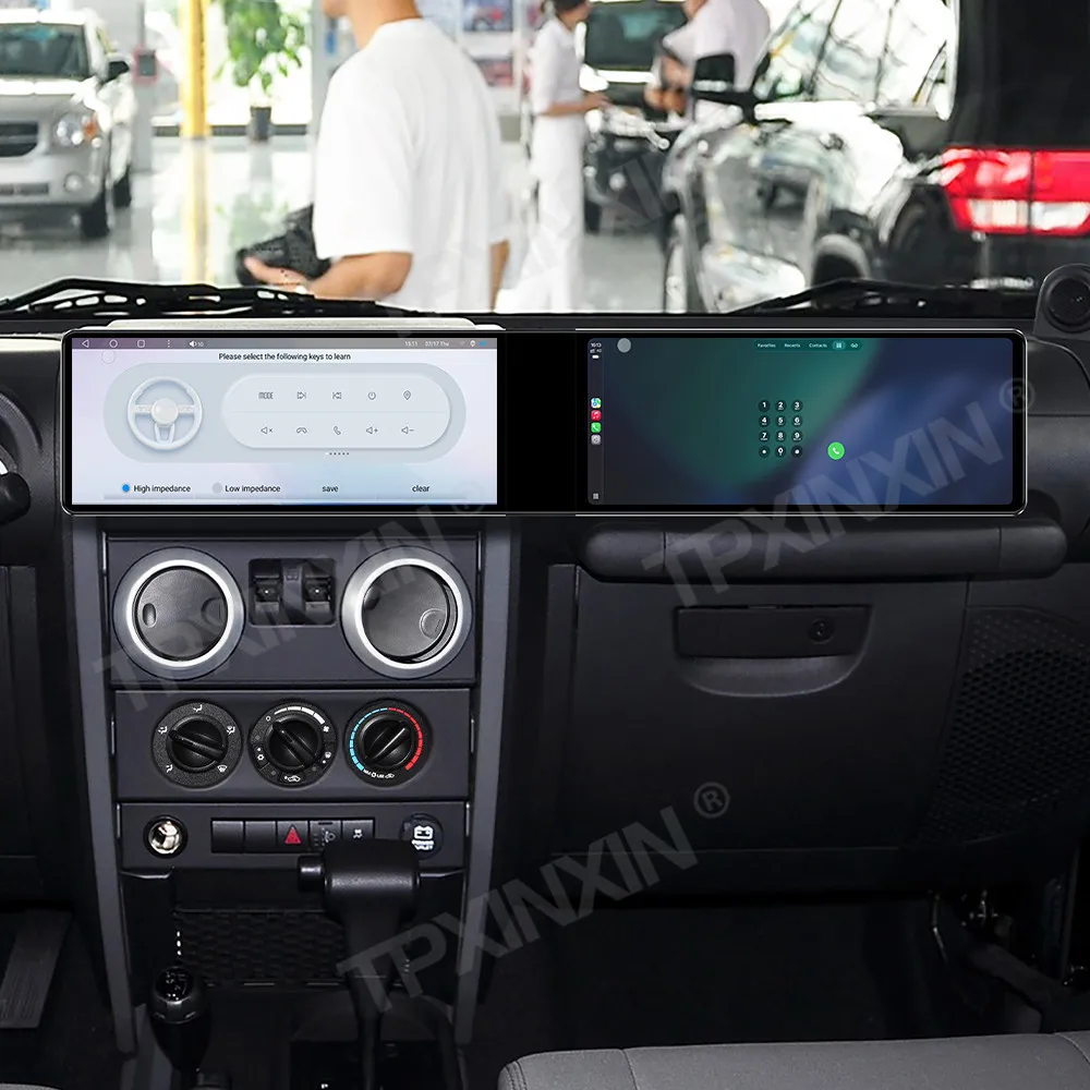 

Автомагнитола Android Auto Carplay с двумя экранами 24,6 дюйма для Jeep Wrangler 2008-2010, GPS-навигация, мультимедийный проигрыватель, DSP, магнитофон