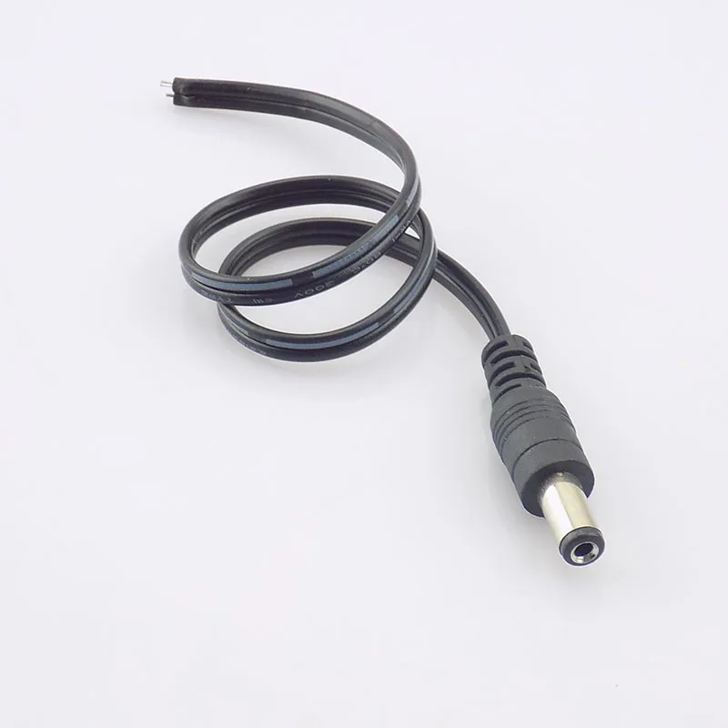 5pcs 5.5x2.1mm 12V DC Male Adaptor Jack Cable connector Power Supply Plug line wire for CCTV Camera Led strip lights lamp H10