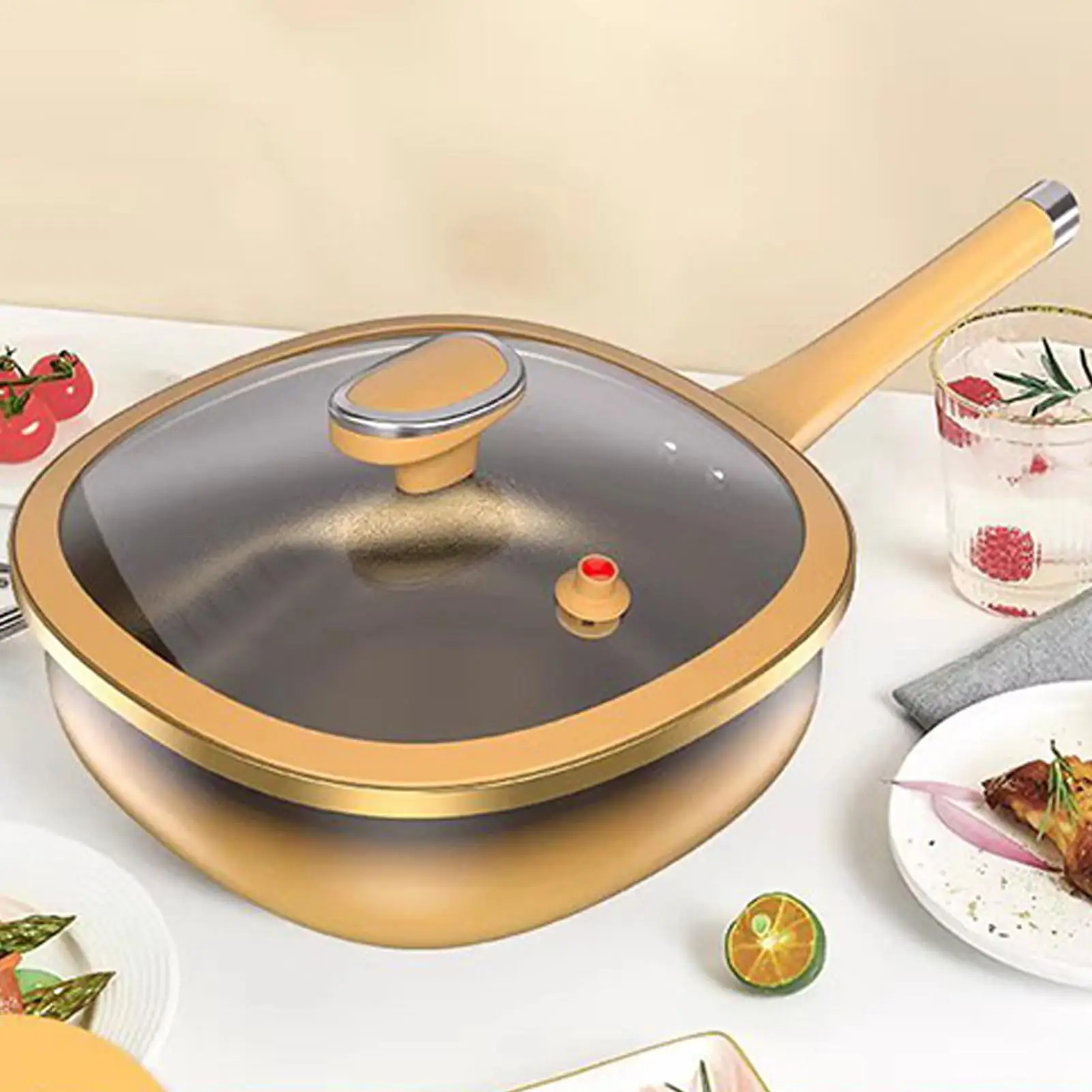 

Сковорода с антипригарным покрытием, сковорода с антипригарным покрытием, кастрюля с крышкой, кухонная сковорода, посуда для электрической индукционной плиты, домашний ресторан