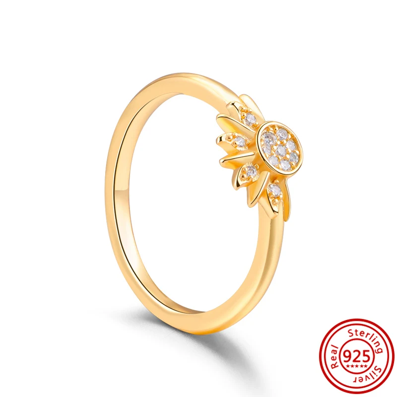 925 Sterling Silber Goldringe für Damen, Original Crown Love Heart Wishbone, Verlobungs- und Hochzeitsringe, Roségold, Kristall, Luxusschmuck
