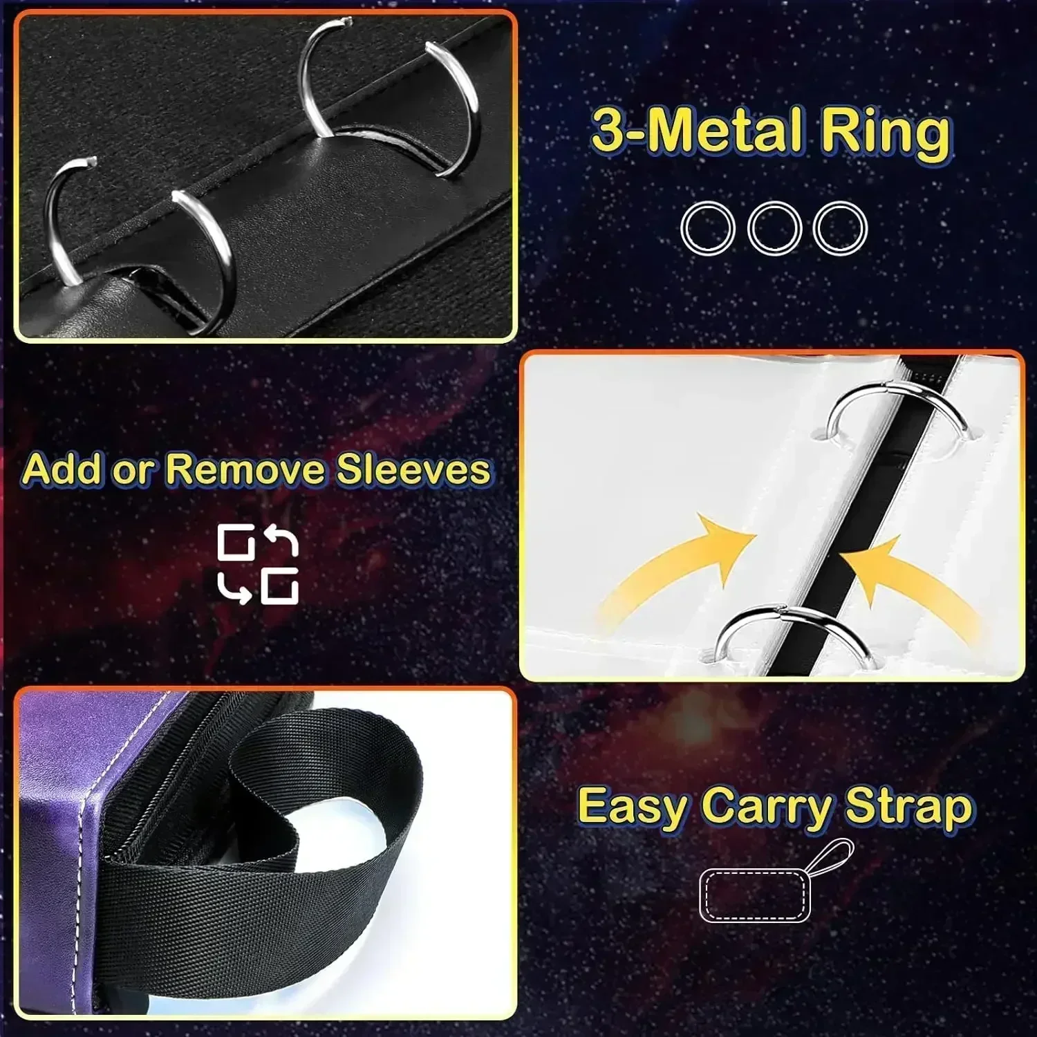 !!! Nueva oferta Anime 400 Uds carpeta de tarjetas sesión fotográfica PU cremallera álbum de fotos titular de carte juguetes para niños carpeta de colección tarjetas de letras