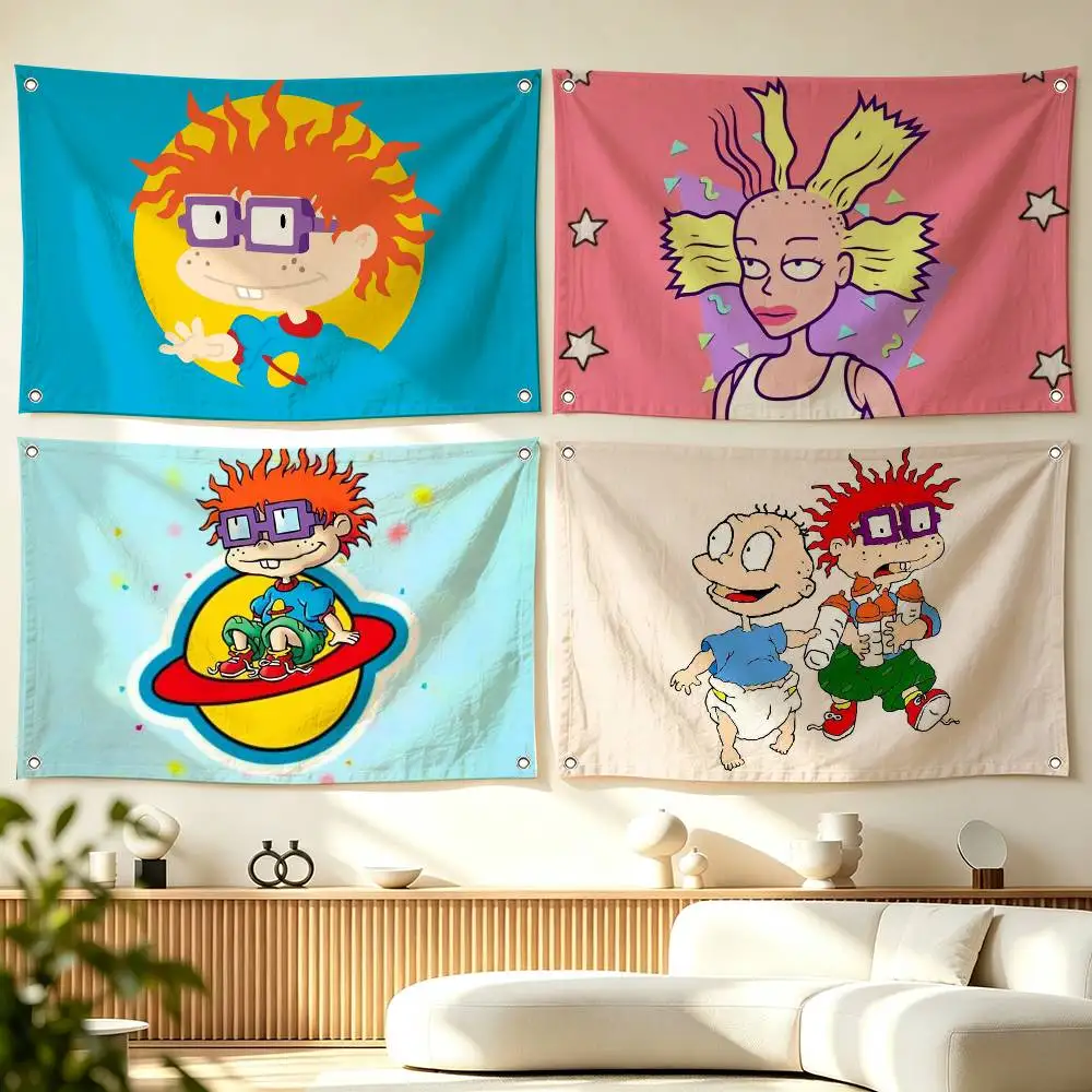 R-Rugrats Kids C-Cartoon  Flags Wall Hanging Tapestry Outdoor Garage Room Decorative flag Background Blanket