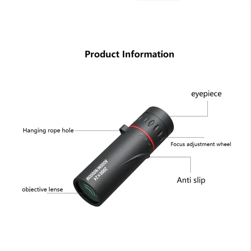 High definition monocular telescope with stand mini portable mobile phone telescope outdoor camping hunting bird watching image 6
