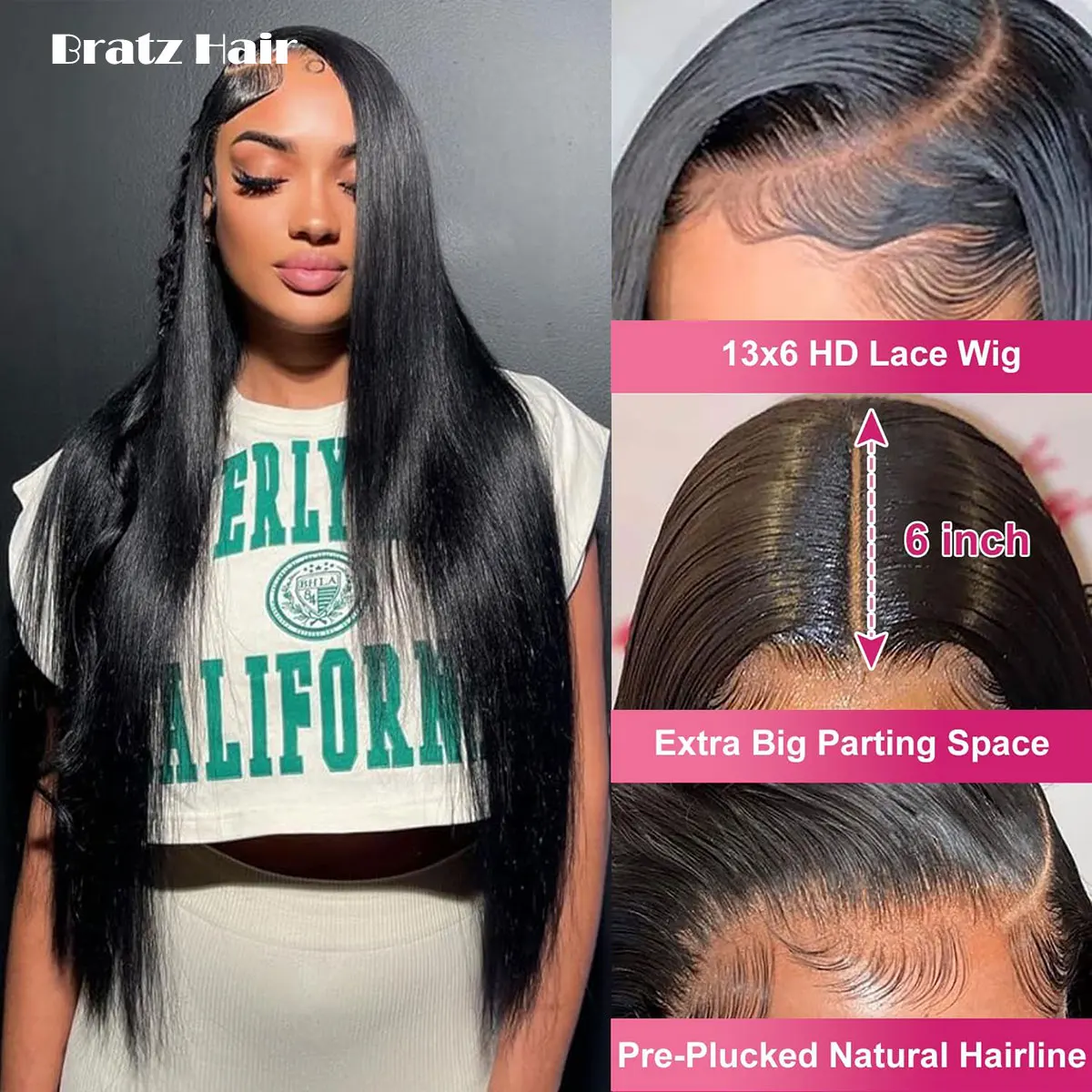 Bone Straight 360 Full Lace Wig 100% Human Hair 13x6 13x4 Lace Front Wigs for Woman 4x4 5x5 Closure Ready to Wear Glueless Wigs