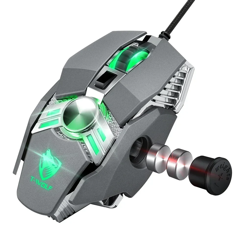 Rato de jogo com fio profissional 3200 dpi ratos de jogo silencioso para notebook portátil/pc rgb retroiluminado universal usb com fio mouse