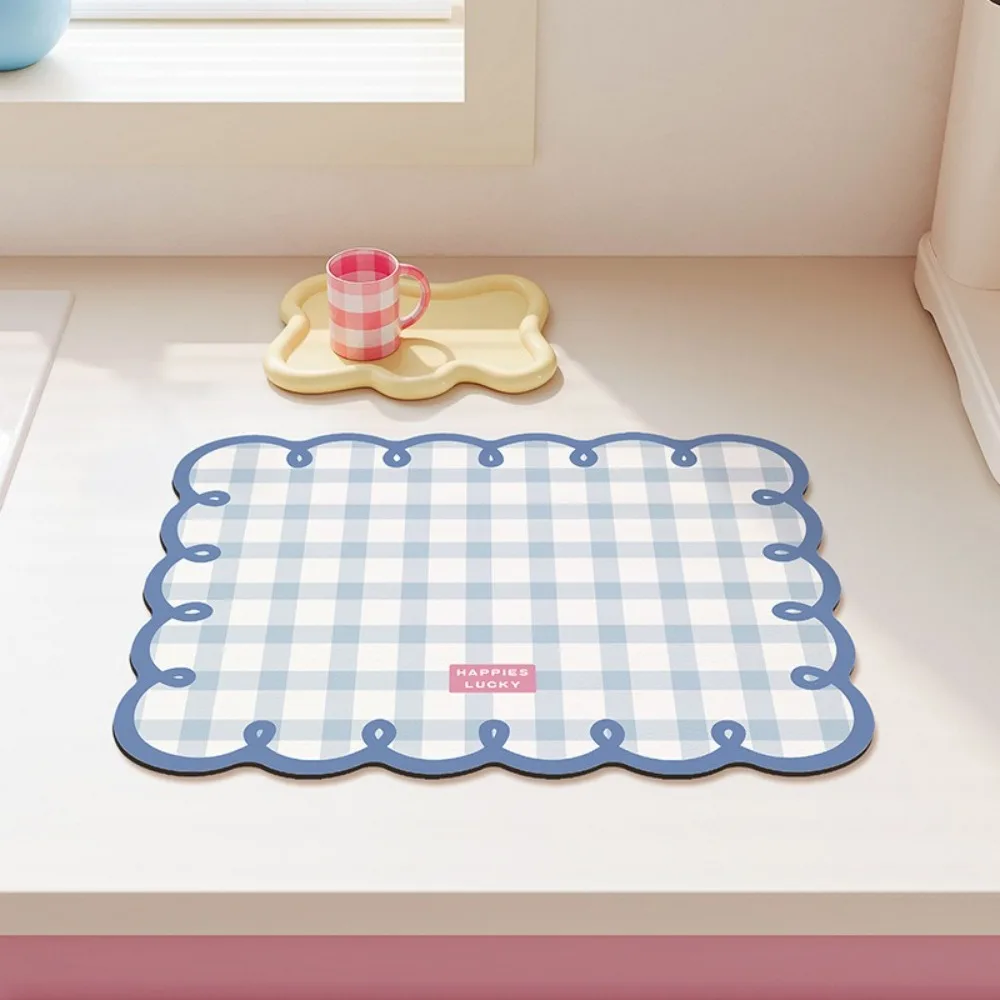 New Dopamine Placemats Water-Absorbing Anti-slip Table Mat Heat Insulation Oil-Absorbing Coaster Table Decoration Accessories