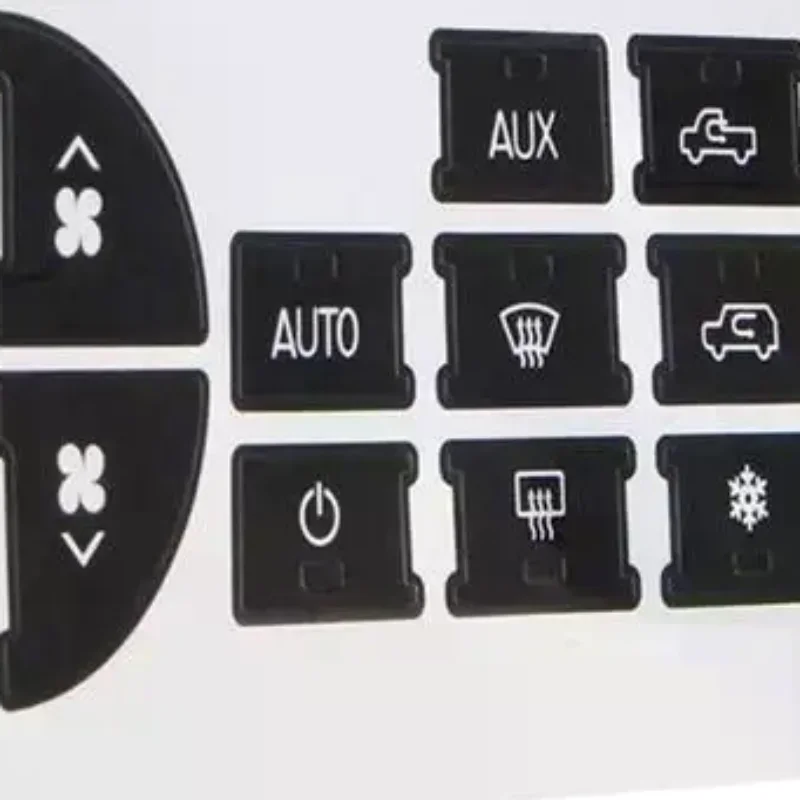 2 Sheets Central Control Dashboard Button Stickers Car Button AC Label For Repairing Air Conditioning Control Buttons