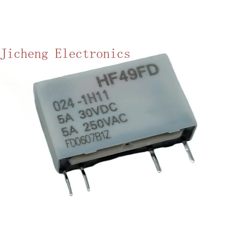 

10PCS HF49FD/024-1H11 24VDC power relay, a set of normally open 5A4 pins, brand new and original