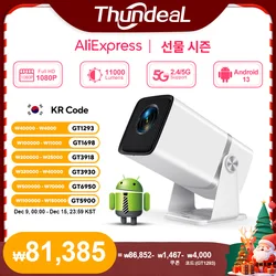 ThundeaL Full HD 1080P TD80W Mini projektor 4K Android WiFi 3D Kino domowe TD80 Przenośny projektor Spotkanie wideo Film PK HY320