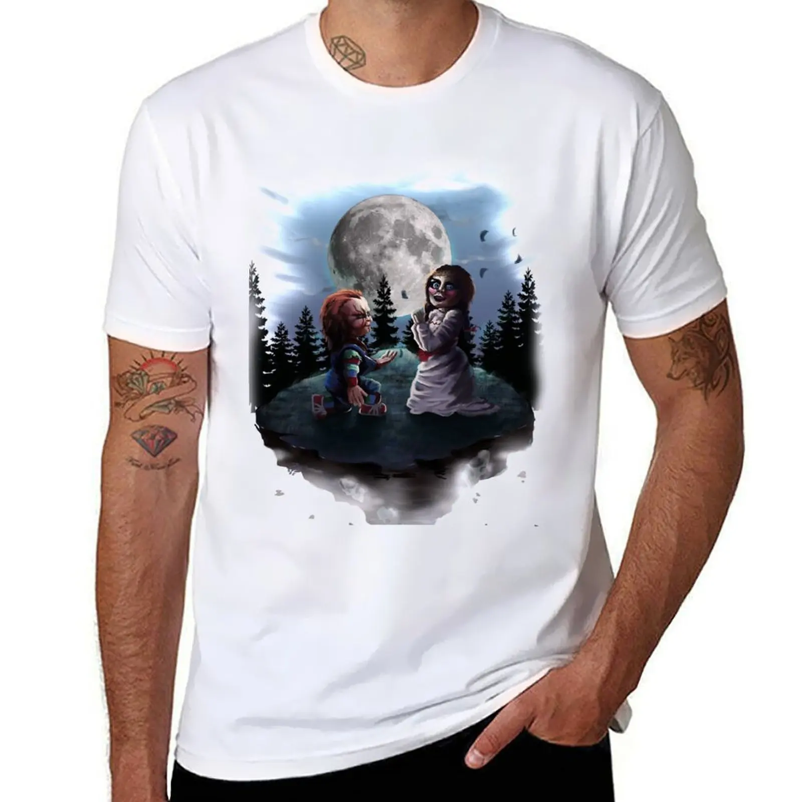 

Chucky Annabelle vs T-Shirt Casual Graphic Print Tee