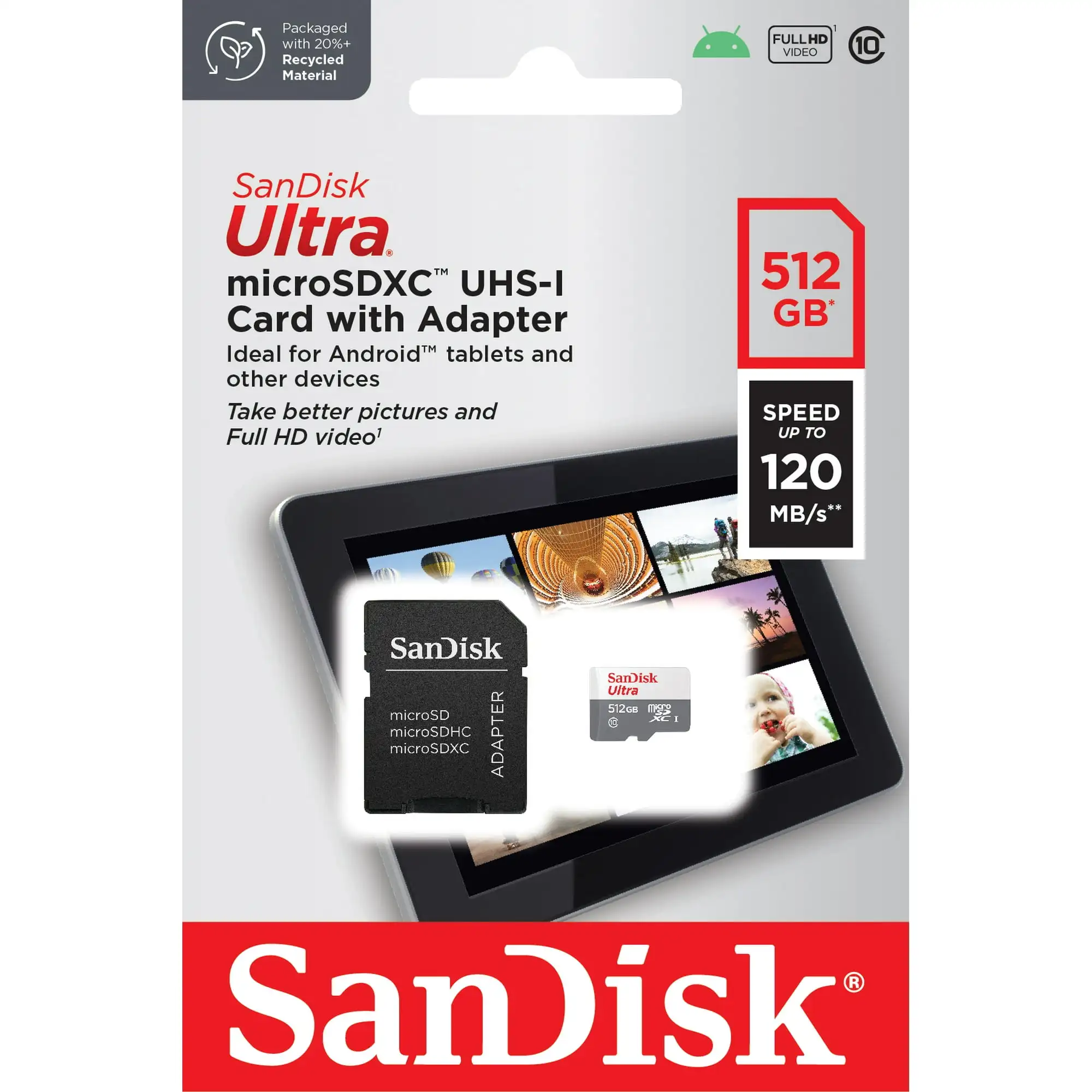 

SanDisk Ultra 512GB Micro SDXC Flash Memory Card with Adapter