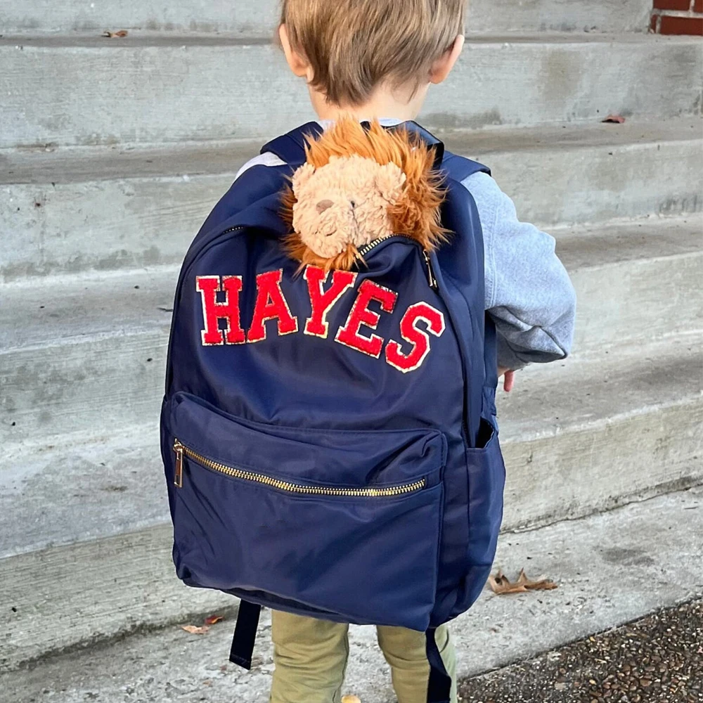 

Нейлоновый рюкзак для студентов-подростков для мальчиков и девочек, золотая молния, 15 дюймов, большая вместимость, водонепроницаемые школьные сумки для школы