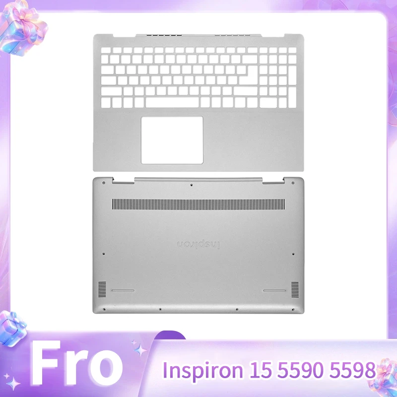 

Новая сменная крышка для Inspiron 15 5590 5598, нижняя часть корпуса (пальмрест) 039T35 0H8G80, 15.6 дюймов, серебристая