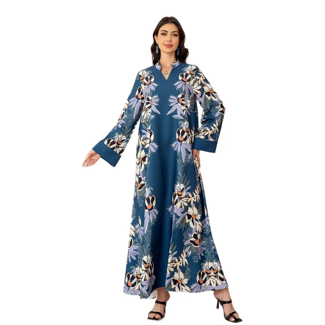 

Мусульманский халат, хит продаж, халат с принтом Hot Diamond, Ближний Восток, женская одежда, длинная юбка, Абая Cw45718