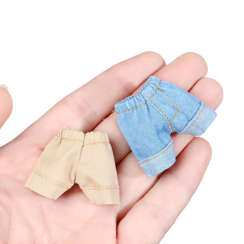 Obitsu 11 Doll Accessories Fashion Denim Shorts Pants For 1/12 BJD Doll Clothes Ob11 Clothes Shorts Jeans Casual Wears Kids Toys